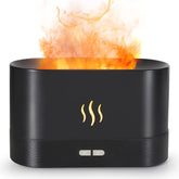 3 in 1 Stimulation Flame Humidifier Night Light Aroma Quiet Desk Top USB Humidifier - White